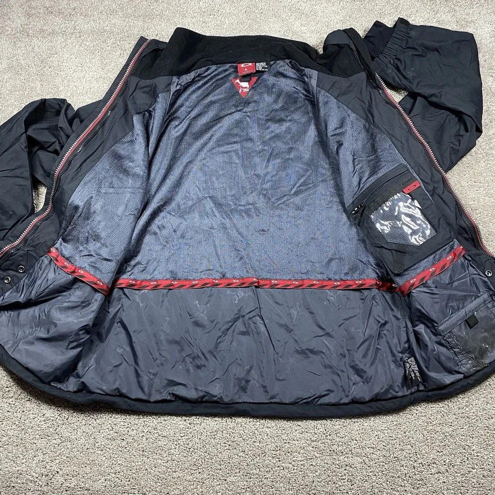 Vintage 90s Y2K Oakley Software Jacket Mens Large Nitro Fuel Full Zip Ski Black‎